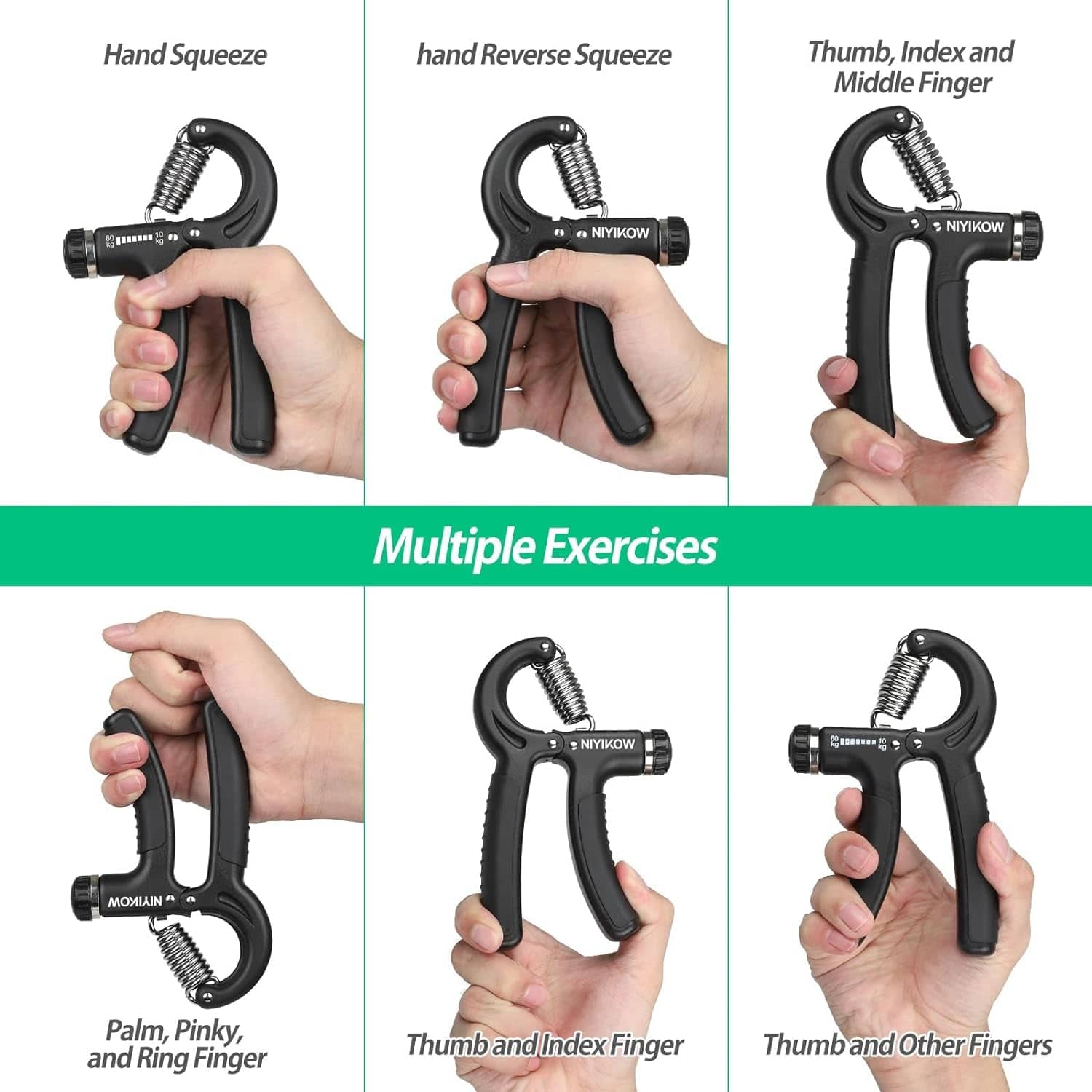 NIYIKOW Grip Strengthener: Customizable Hand Strength in Your Grasp - Universal Found