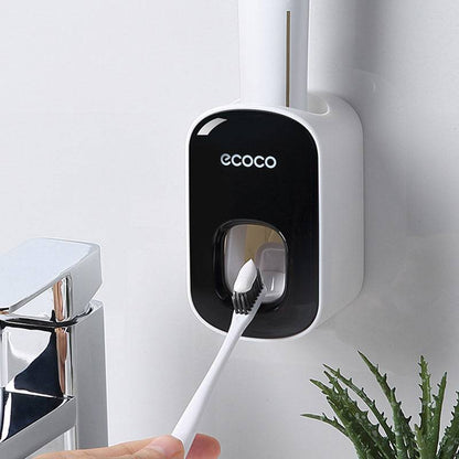 No Mess, More Smiles: Automatic Toothpaste Dispenser & Toothbrush Holder Set - Universal Found