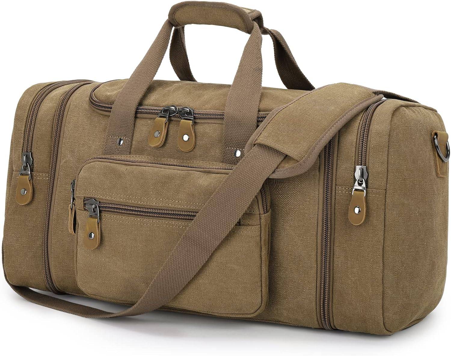 The Voyager Weekender: Expandable 60L Canvas Duffel Bag - Universal Found