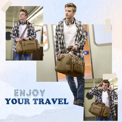 The Voyager Weekender: Expandable 60L Canvas Duffel Bag - Universal Found