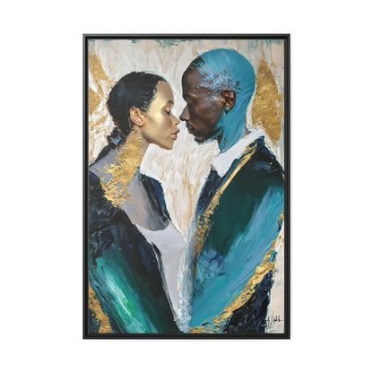 "Couple About to Kiss" Canvas Print:  A Romantic Masterpiece by Dr. Elle Ramirez - Universal Found