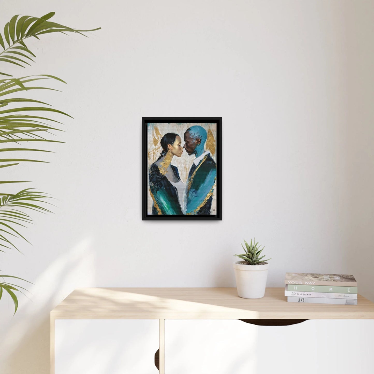 "Couple About to Kiss" Canvas Print:  A Romantic Masterpiece by Dr. Elle Ramirez - Universal Found