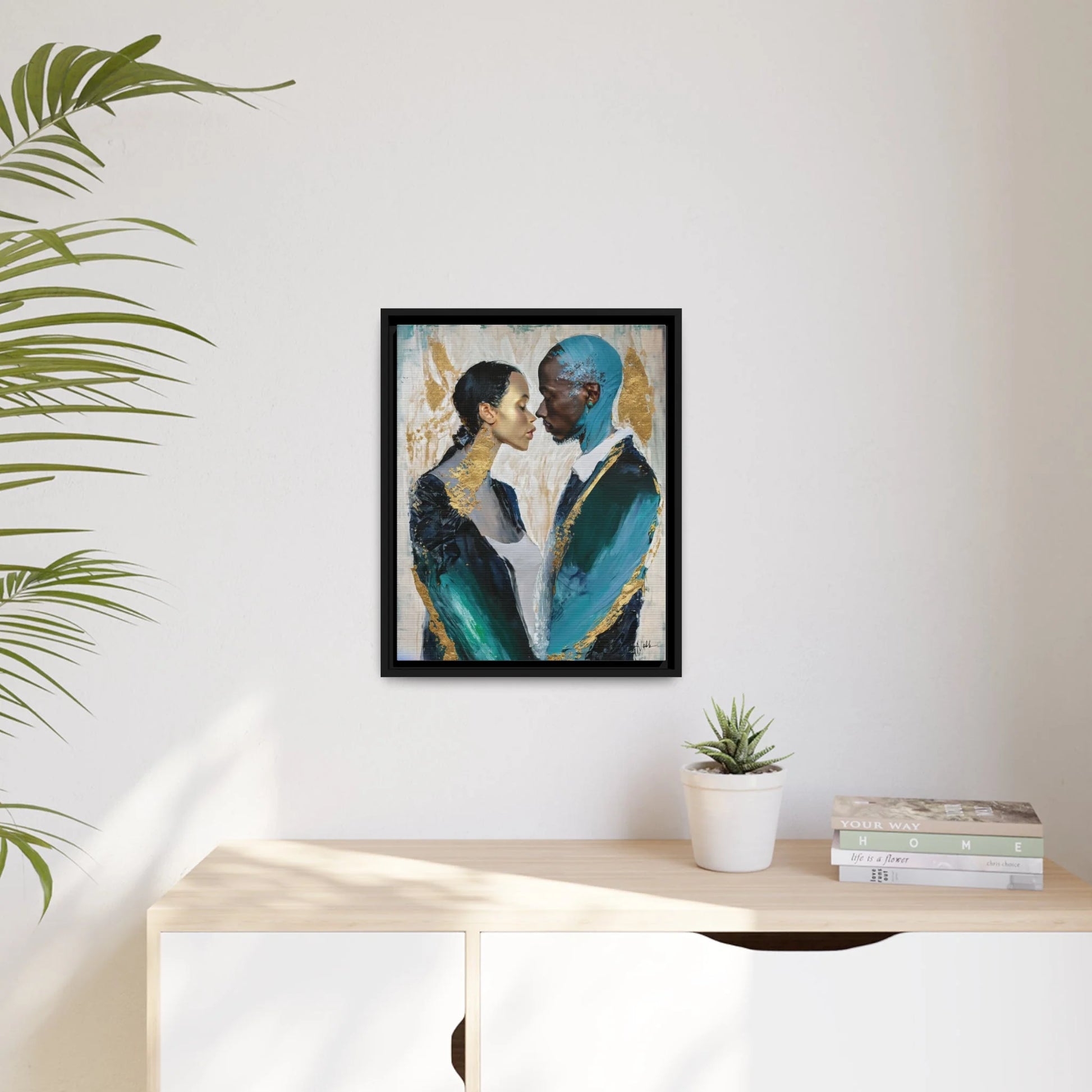 "Couple About to Kiss" Canvas Print:  A Romantic Masterpiece by Dr. Elle Ramirez - Universal Found