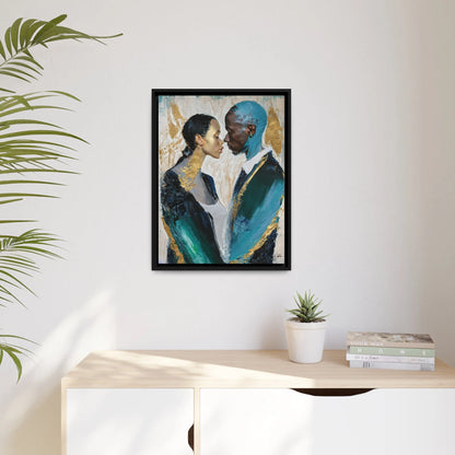 "Couple About to Kiss" Canvas Print:  A Romantic Masterpiece by Dr. Elle Ramirez - Universal Found