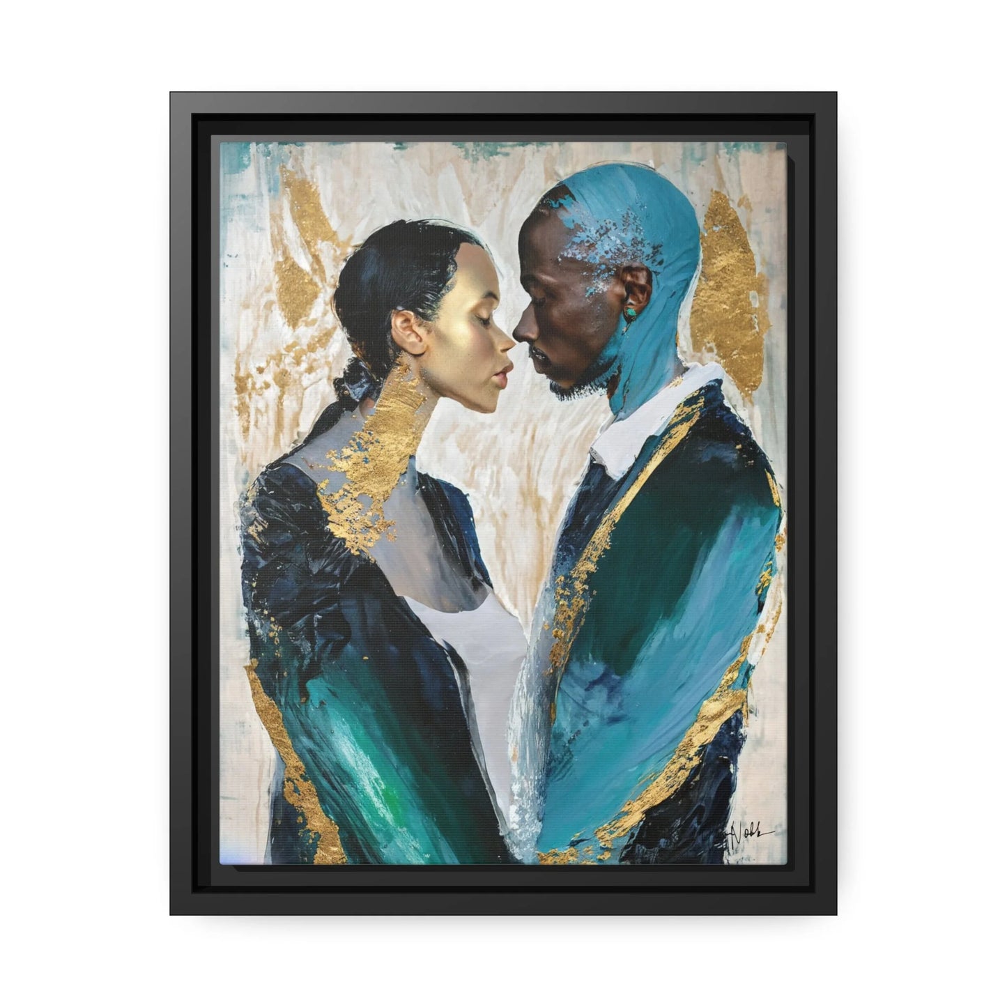 "Couple About to Kiss" Canvas Print:  A Romantic Masterpiece by Dr. Elle Ramirez - Universal Found