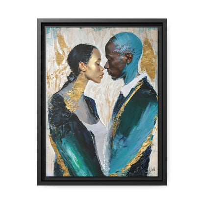 "Couple About to Kiss" Canvas Print:  A Romantic Masterpiece by Dr. Elle Ramirez - Universal Found