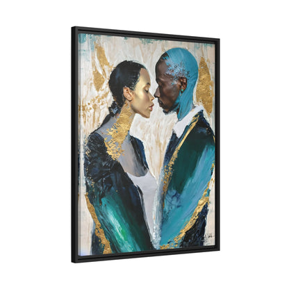 "Couple About to Kiss" Canvas Print:  A Romantic Masterpiece by Dr. Elle Ramirez - Universal Found