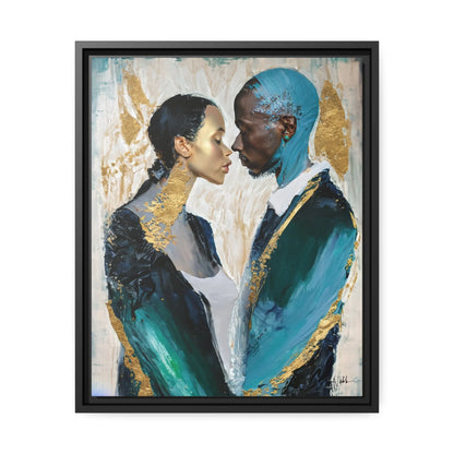 "Couple About to Kiss" Canvas Print:  A Romantic Masterpiece by Dr. Elle Ramirez - Universal Found