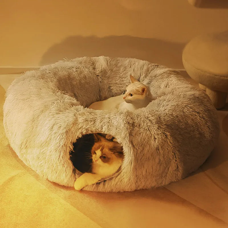 The Cozy Cave: 2-in-1 Cat Bed & Tunnel for Snuggles & Playtime - Universal Found