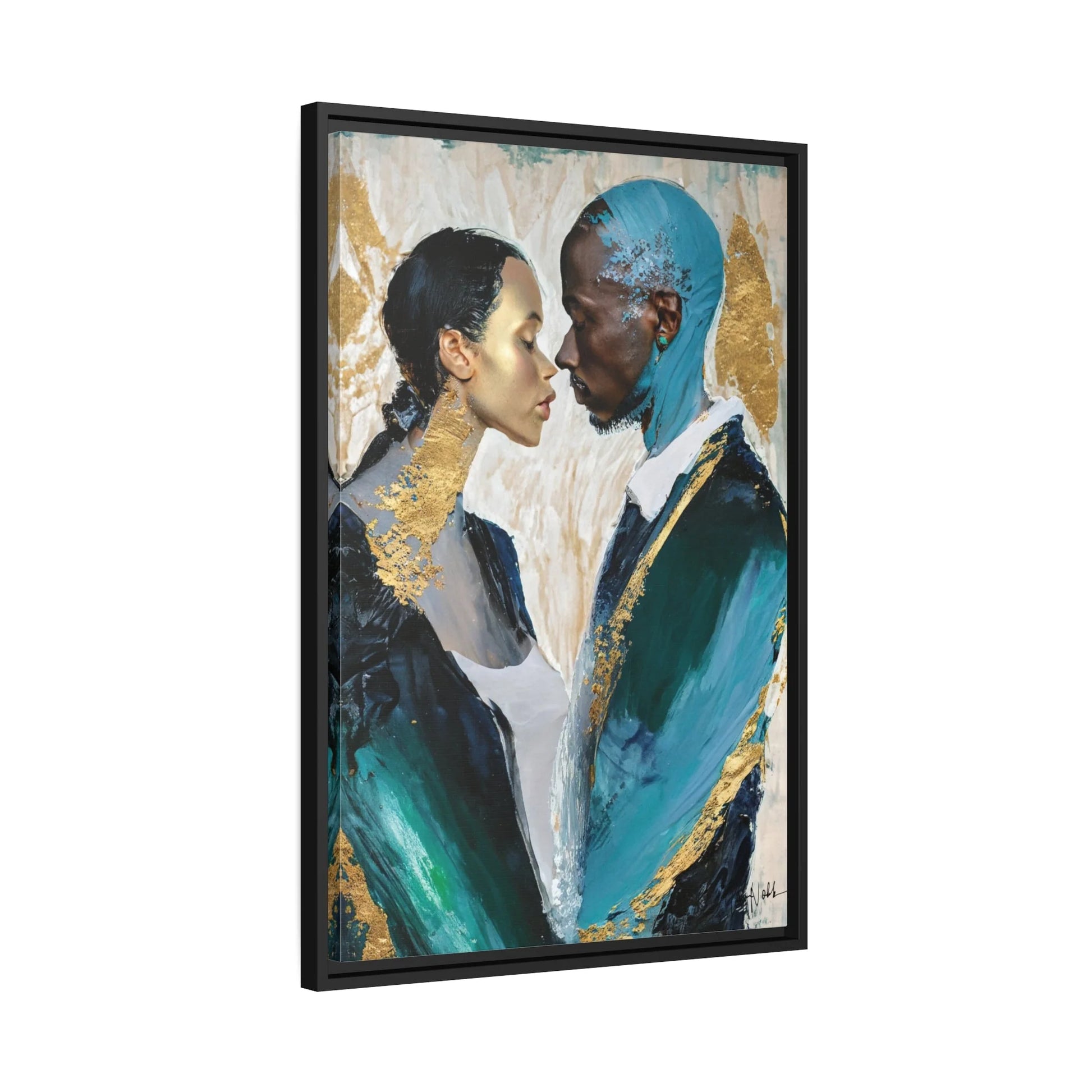 "Couple About to Kiss" Canvas Print:  A Romantic Masterpiece by Dr. Elle Ramirez - Universal Found