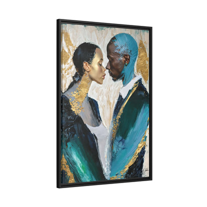 "Couple About to Kiss" Canvas Print:  A Romantic Masterpiece by Dr. Elle Ramirez - Universal Found