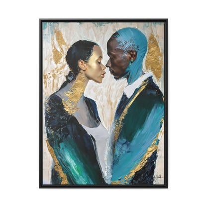 "Couple About to Kiss" Canvas Print:  A Romantic Masterpiece by Dr. Elle Ramirez - Universal Found